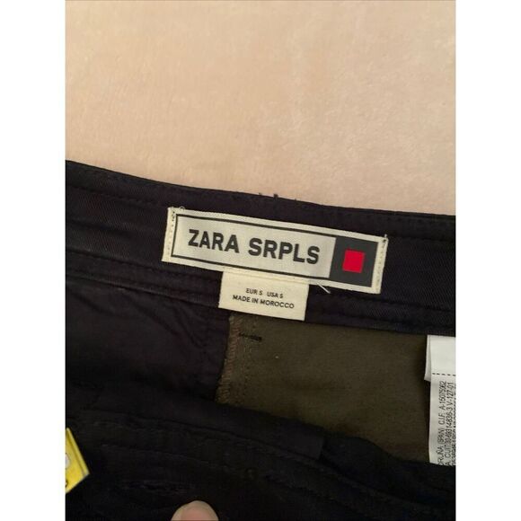 WOMENS ZARA PANTS SRPLS CRG 09 SURPLUS CARGO KHAKI SIZE Small 035 EUC - Picture 6 of 13